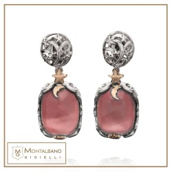Orecchini Polvere di Stelle cuscino rosa | Gioielli De Nobili